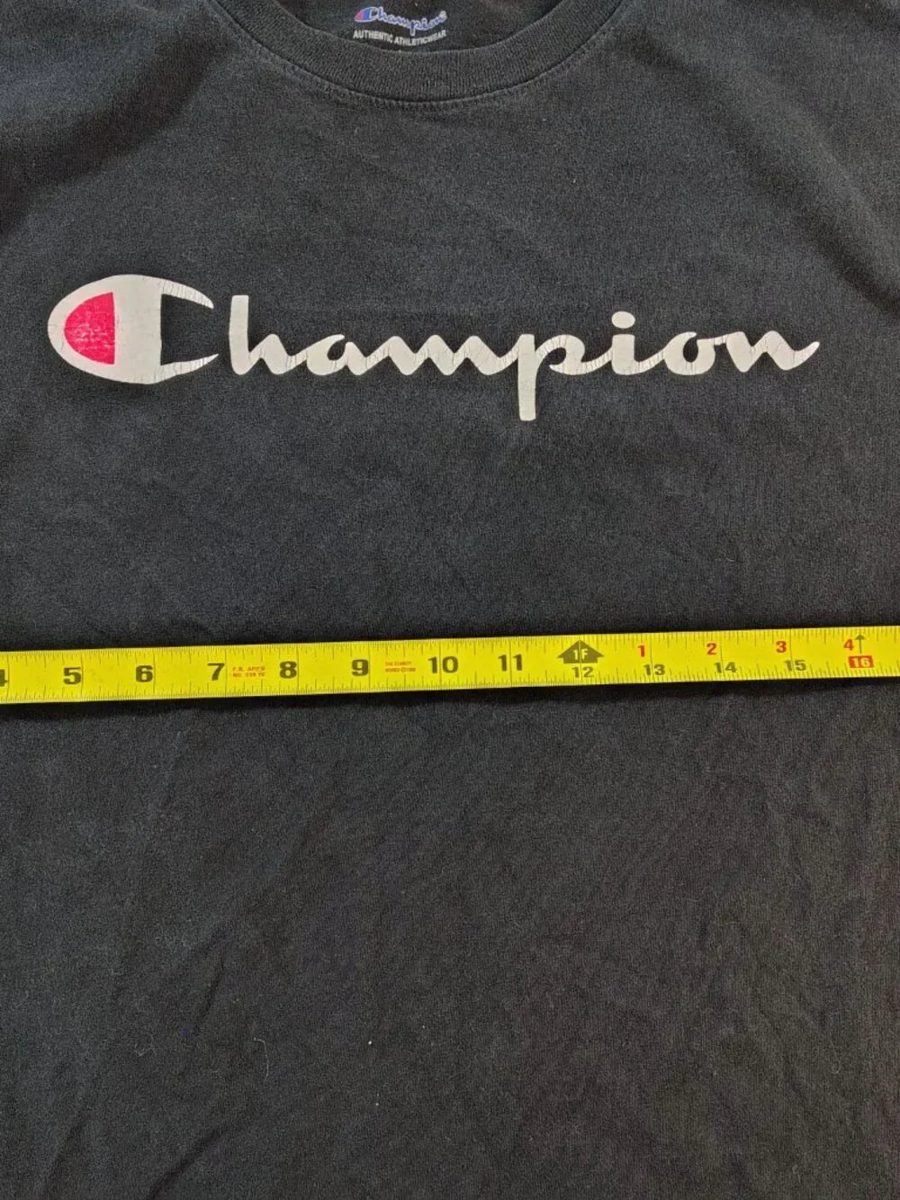 Men's Black Large Short Sleeve Champion Graphic Logo T-Shirt - Picture 5 of 8